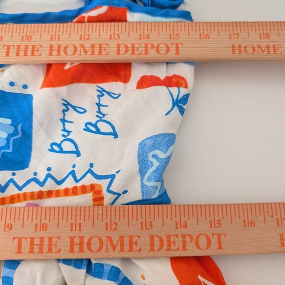 Day + Moon Ma Cheri Mini Dress Womens Size Small Blue Floral Shoulder Straps - Picture 13 of 15